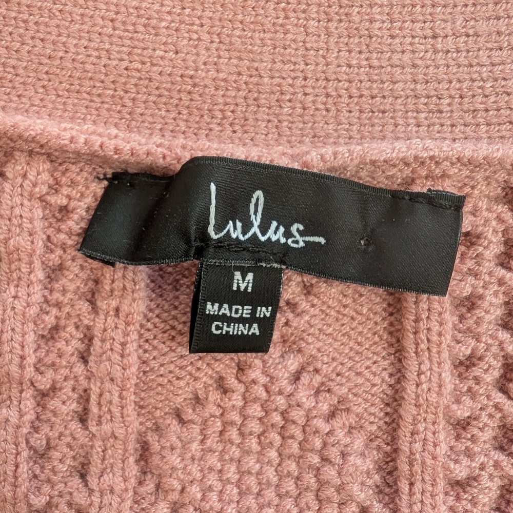 Pink Cable Knit Cardigan & Skirt Set - Picture 8 of 9